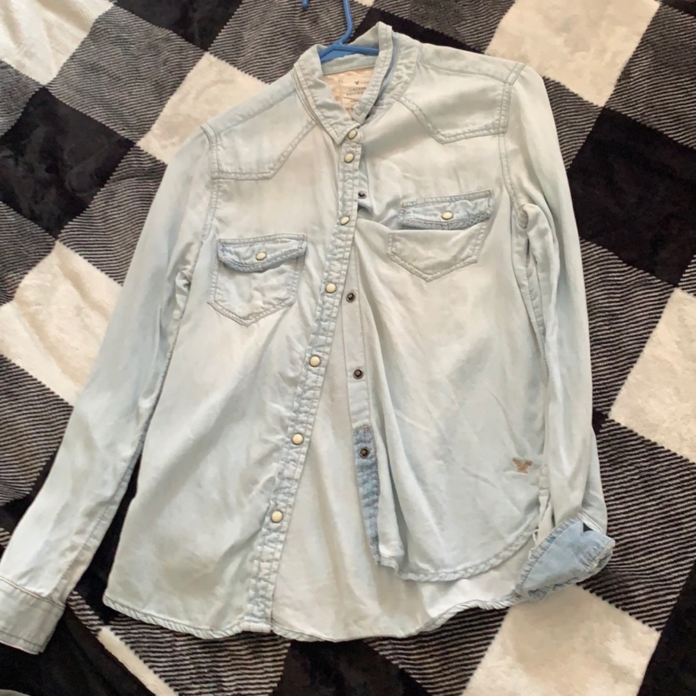Women’s denim button up